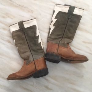 Kids toddler cowboy boots. Real leather